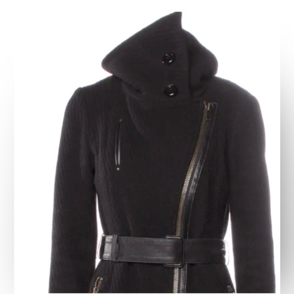 Mackage Black Trench Coat with Belt - Picture 13 of 13